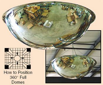 Mirror, Acrylic, Full Dome, 36 Inch, 360 Degree - Mirrors